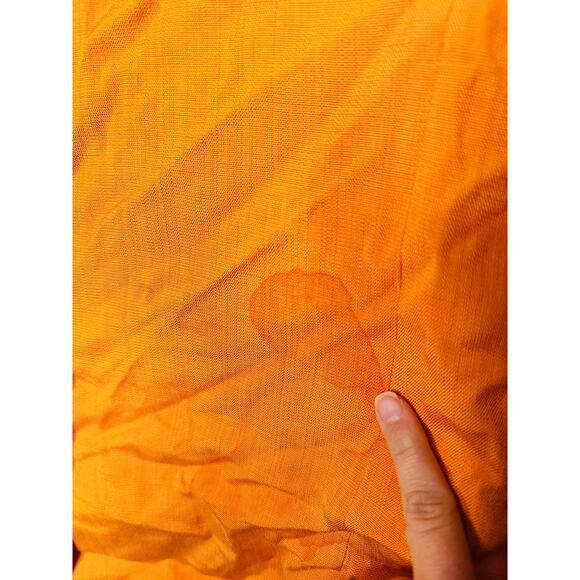 SANDRO Orange Crepe Collar Front Button Long Sleeves Harper Blazer Size 36 - Picture 13 of 16